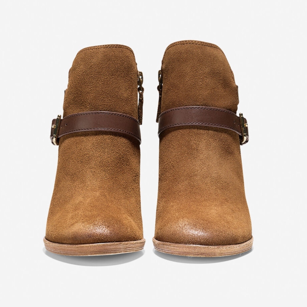 Cole Haan Olive Suede Bootie - Picture 2 of 5